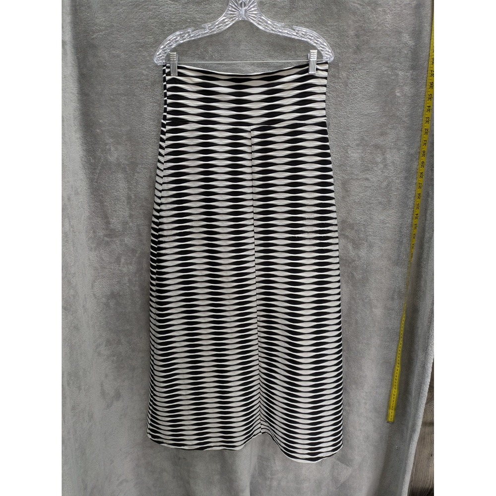 Women's Maxi Skirt Medium Waved‎ Stripes Textured Stretch Casual Artsy Boho READ - Picture 6 of 11